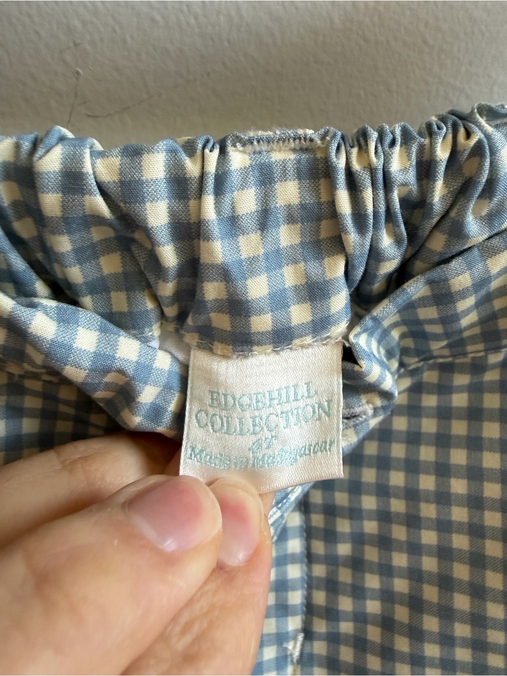 Blue Gingham Pants - Picture 3 of 4